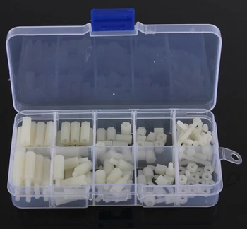 

M3 Nylon Hex Spacers Screw Nut Assortment Kit Accessories Set 120pcs
