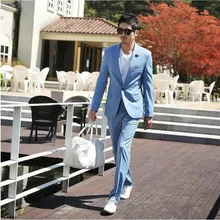 Мужские костюмы на заказ свадебные красивый жениха дружки платье Бизнес Отдых официальные костюмы из двух частей(куртка+ Штаны