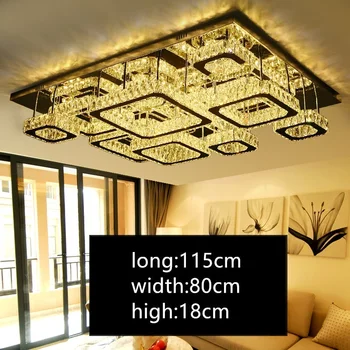 

DOXA LED Ceiling Lamps Home Lighting Fixtures K9 Crystal Lustere Bedroom Ceiling Lamps Tricolor dimmng Luminaria De Techo
