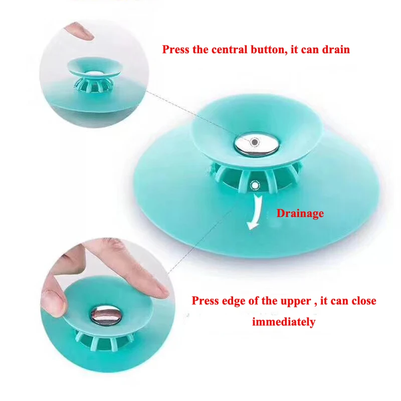 Kitchen Sink Strainer Rubber Ring Silicone Sink Filter Water Filter Floor Drain Hair Bath Plug Bathroom Kitchen Deodorant Plug