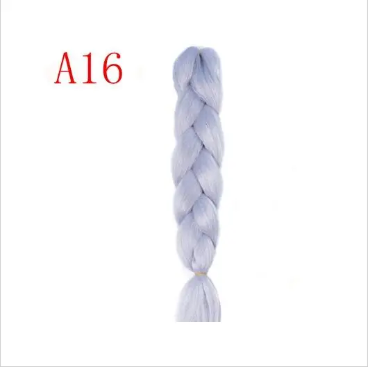 LISI HAIR Jumbo Braids Ombre long Synthetic Braiding Hair Blonde Pink Blue Grey multiple colour 100g 24 inches - Цвет: T#27/613