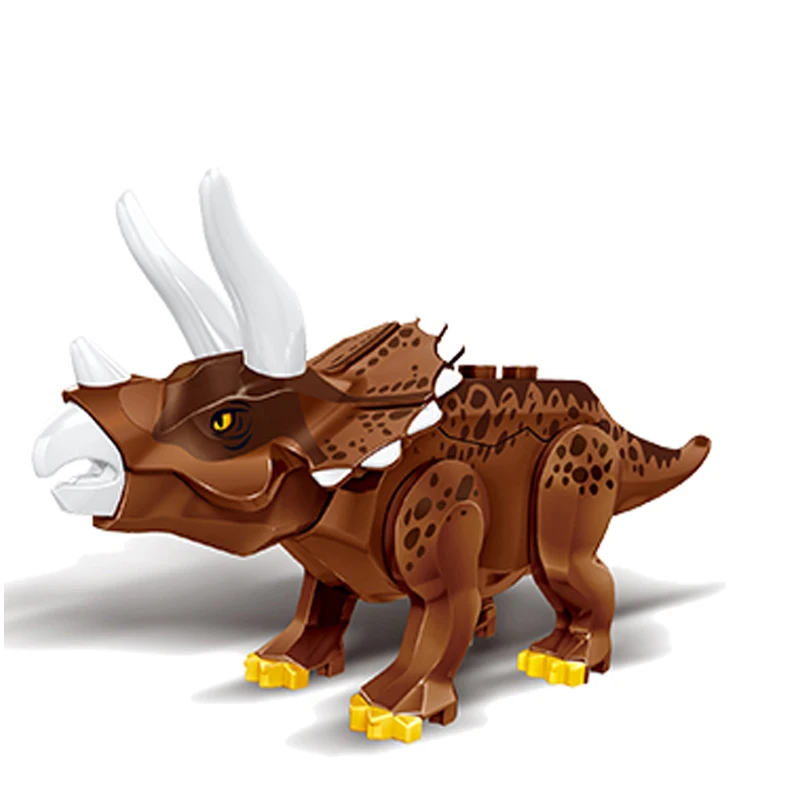 8Pcs/Set Jurassic Dinosaur World Figures Tyrannosaurs Rex Building Blocks Compatible With Legoings Technic Duploe Dinosaurs Toys