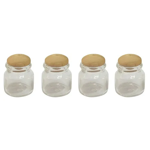 

1:12 Scale Dollhouse 4Pcs Miniature Candy Food Jar Kitchen Decoration