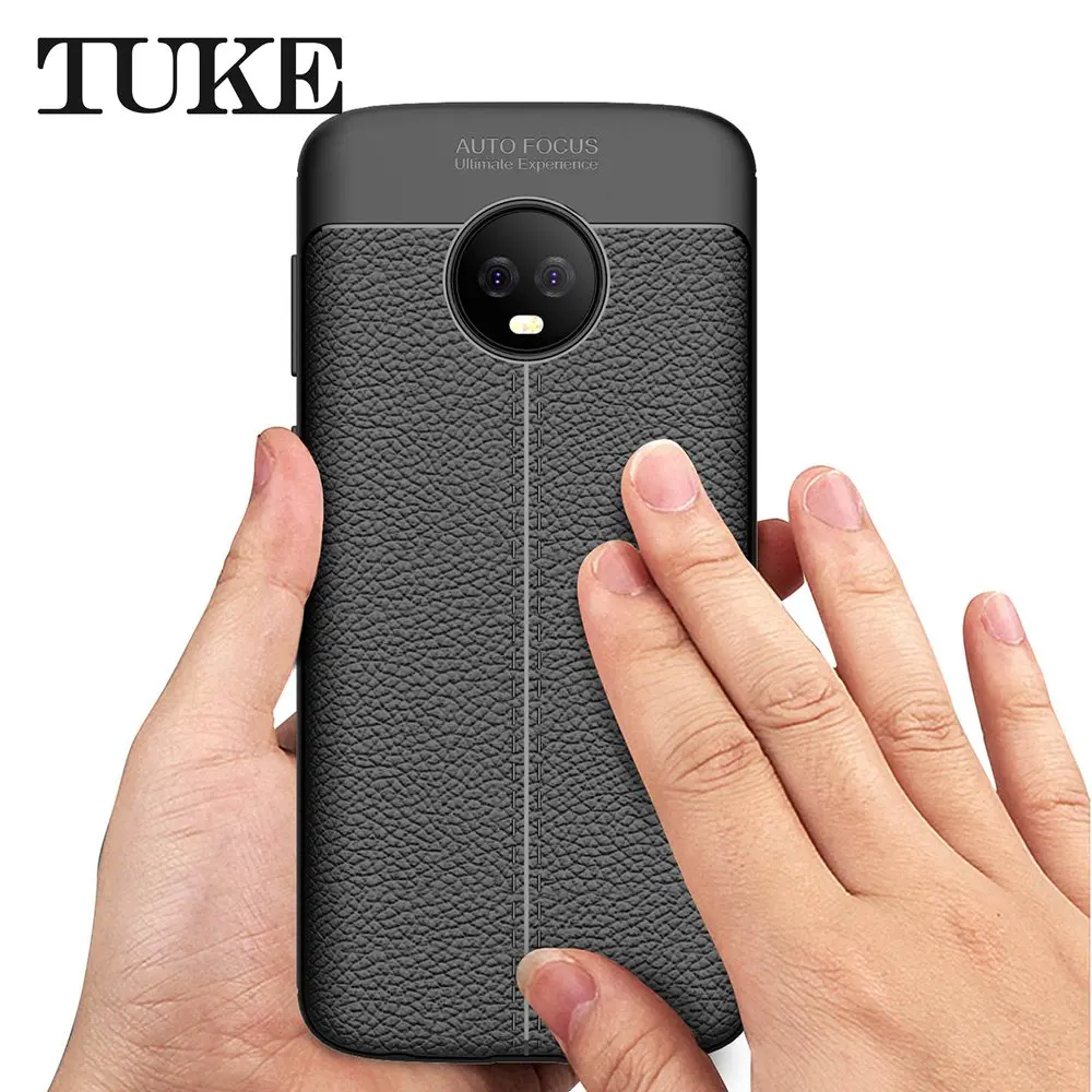 Skin Painting Non Slip Armor Shock Absorption Carbon Fiber Texture Soft TPU Full Protection Phone Case For Motorola Moto G6 Plus |