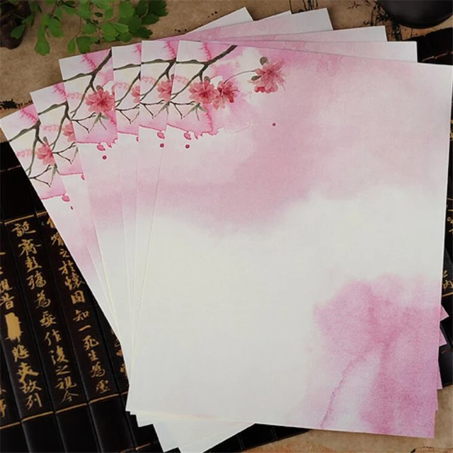 8pcs/lot Vintage Chinese Style Envelopes Cute Kawaii Flower Writing Paper Letter Set For Kids Gift School Supplies Student