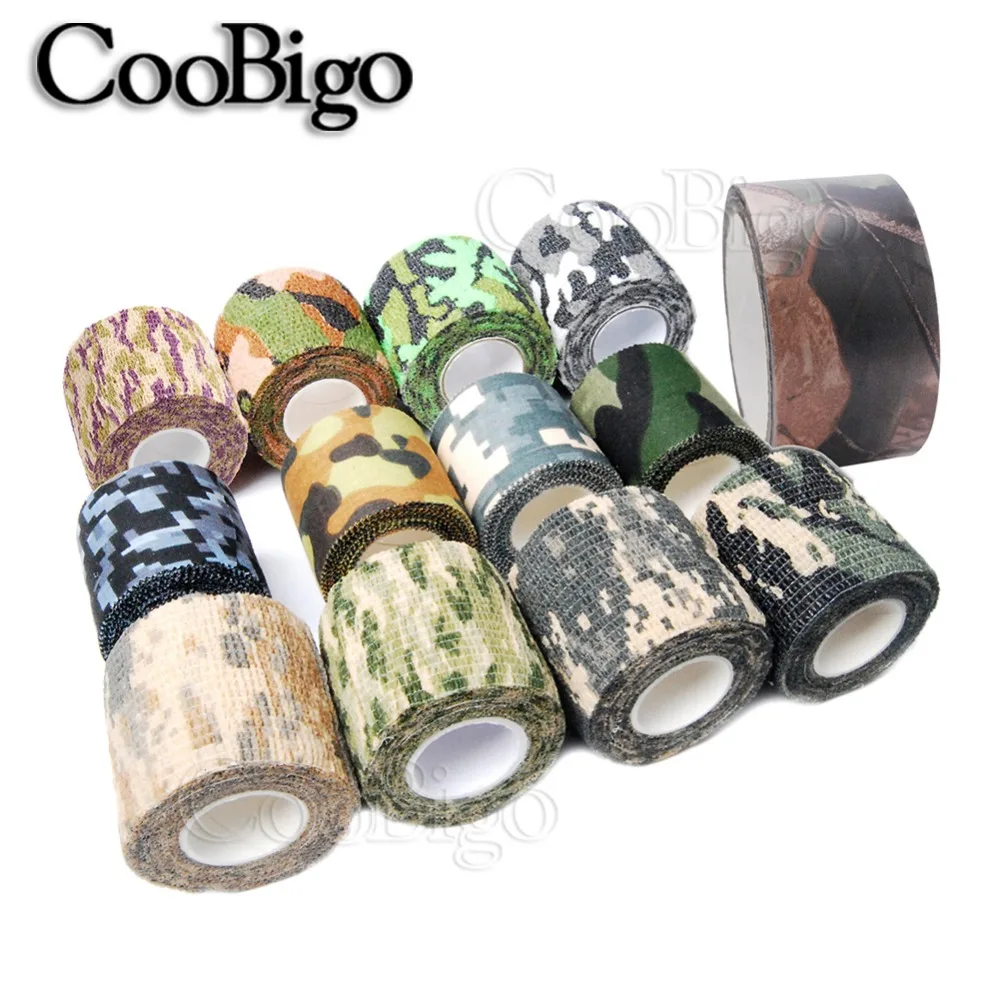

50 Roll Pick Colors Outdoor Camo Adhesive Duct Tape Camouflage Waterproof Hunting Camping Stealth Tape Wraps