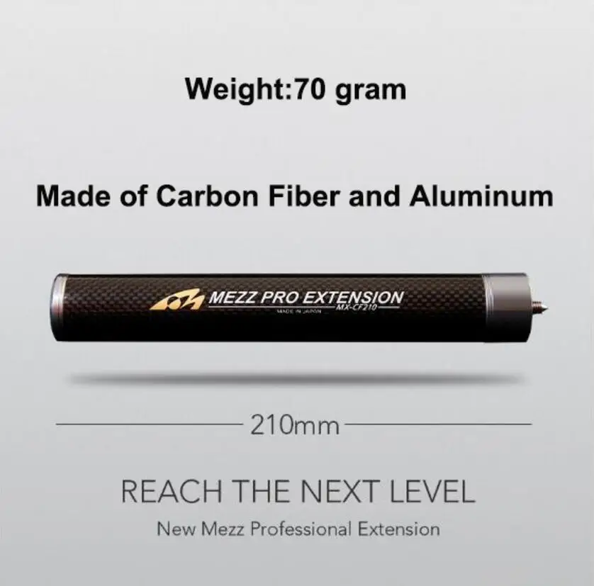 오리지널 MEZZ 풀 큐 확장 풀 키트 EXC 당구 큐 확장 탄소 섬유 당구 용품 70g, 메즈 큐 확장