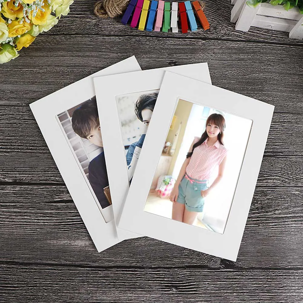 

10pcs Photo Frame DIY 3 5 6 7 Inch Kraft Paper Hanging Wall Picture Album Decoration For Home MF999