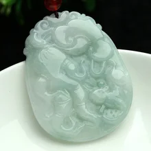 Натуральная Бирма ЖАДЕИТ нефрит pendant кулон подлинный дом жизнь деньги на удачу мужчинам и женщинам должен нефрит кулон