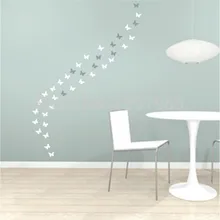 Free Shipping Butterfly DIY Removable PVC Wall Sticker Home Decor Decals custom made home decoration 2017 fashion Poster