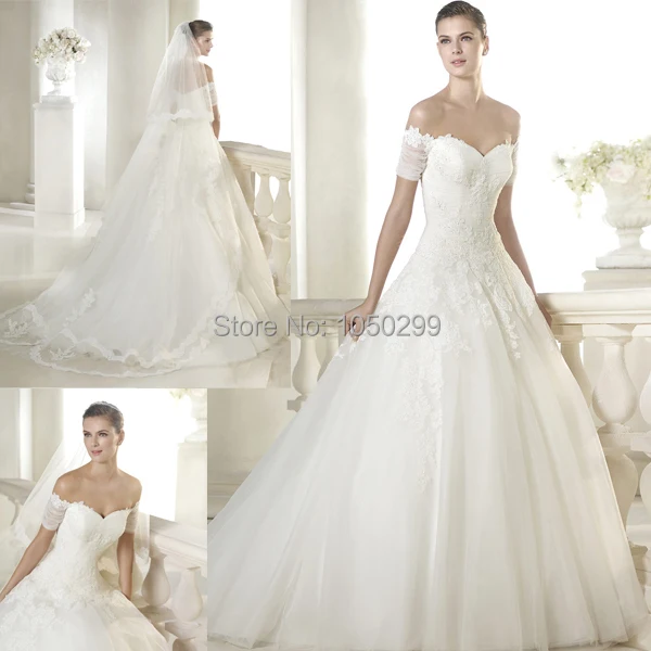 Princess Style Ball Gown V Neck Top Lace Ruched Short Sleeve