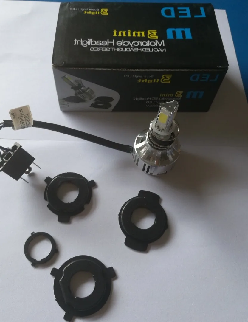 JX-LCLYL H4 BA20D 34W LED Hi/Lo Beam Motorcycle Headlight Front Light Lamp Bulb 6500K