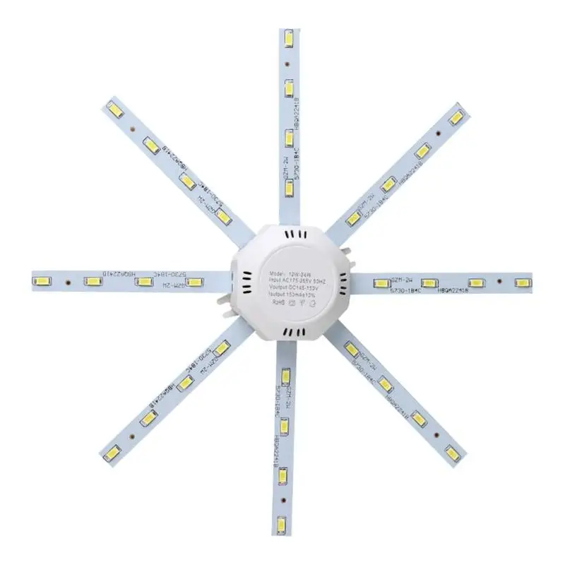 220V 56LED потолочный Панель светильник 12/16/20/24 Вт 500LM в форме осьминога Крытый Спальня потолочная панель для жилого фургона Ночной светильник Модуль панель округлая панель с лампочками