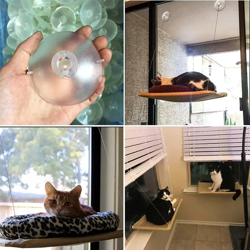 Кошачий оконный гамак на присоске, экономное пространство, домашнее сиденье для отдыха, безопасные полки для кошек, обеспечивающие все вокруг 360 ° солнечные ванны, гамак для кошек