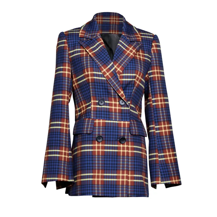 Fall Winter 2019 Stars In The Same Fashion Plaid Suit Jacket Plaid Two-piece Suit 13 Lines of Women Clothing Jackets and Coats Fall Winter 2019 Stars In The Same Fashion Plaid Suit Jacket Plaid Two-piece Suit 13 Lines of Women Clothing Jackets and Coats