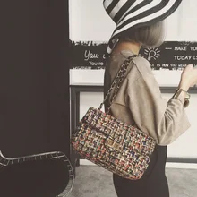 2016 Fashion Shoulder Handbag Linen Cloth Crossbody Bags Vintage Female Embroidery Messenger Bag Chain Strap Flap Dollar Prices