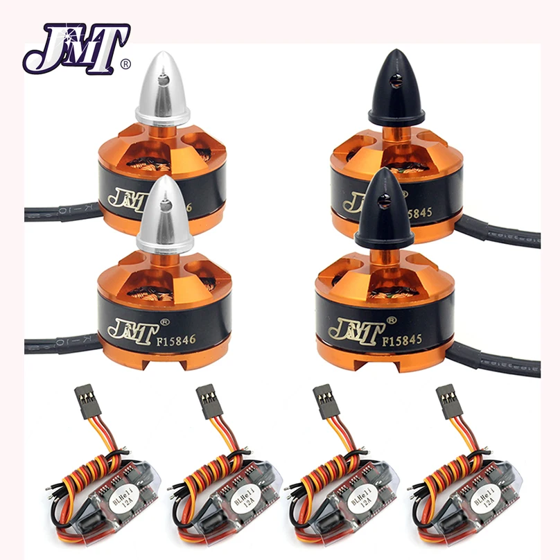 Goedkoop JMT 1806 2400KV Motor met BLHeli 12A ESC Combo voor Quadcopter RC Racer FPV Racing Drone Motor ESC