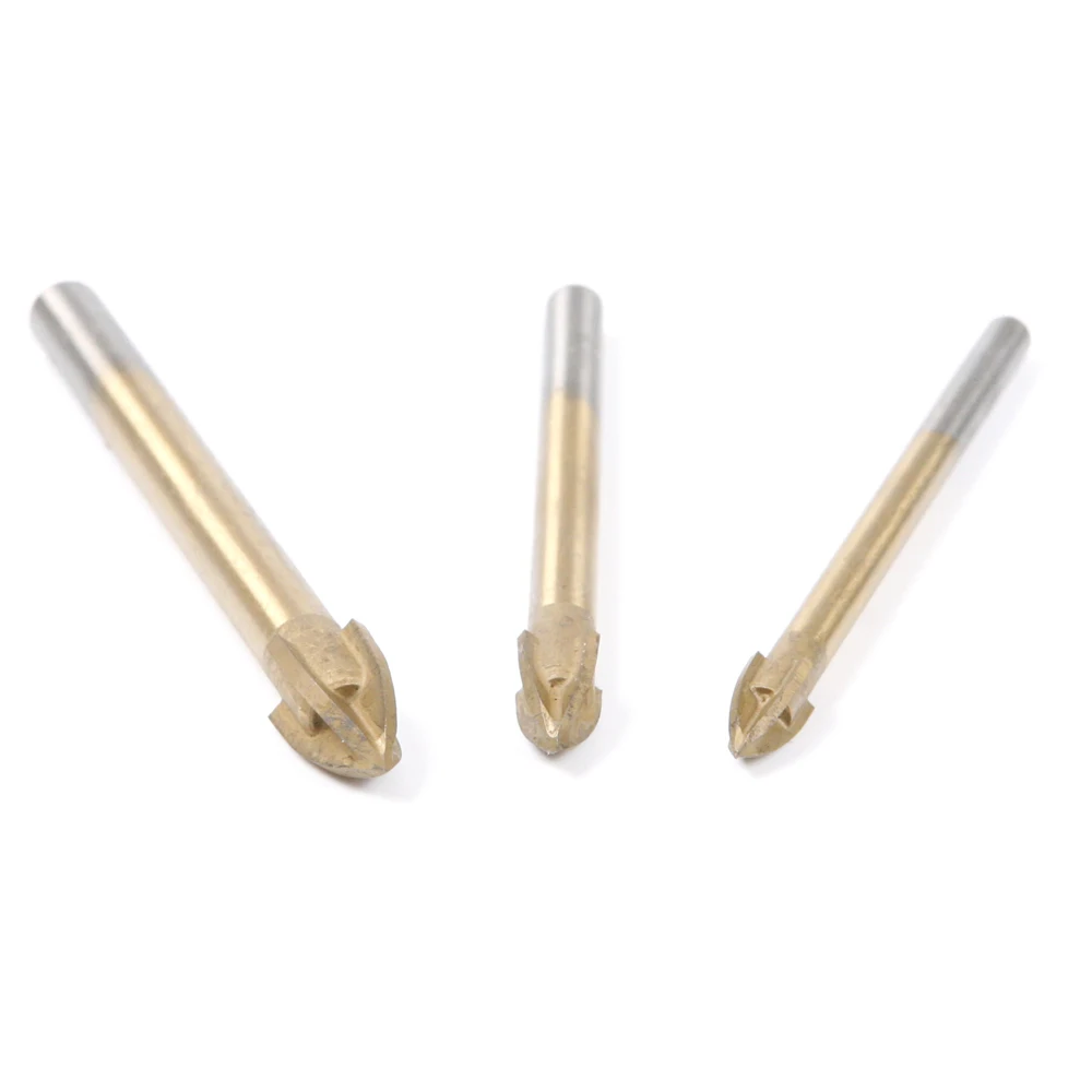 3pcs/Set Top Quality YG6X Alloy Titanium Coated Core Drill Bit Cross