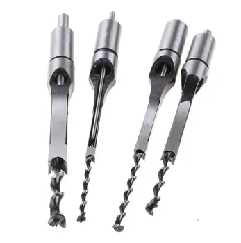 

High Hardness HSS Metric Mortising Chisel Woodwork Square Hole Drill Bit Cutter Tool 1/2" 3/8" 5/16" 1/4" Twist Drill Kits