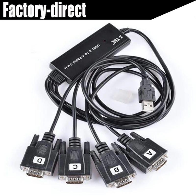 4-port USB to serial cable 2.0 USB to serial 4X RS232 cable splitter converter ZE552A(FTDI Chipset+win 10 supported) 4-port USB to serial cable 2.0 USB to serial 4X RS232 cable splitter converter ZE552A(FTDI Chipset+win 10 supported)