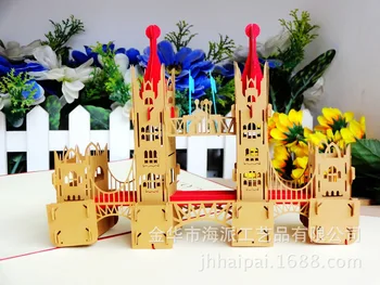 

Factory direct new London Bridge stereo card creative architectural DIY hollow tourist attractions selling