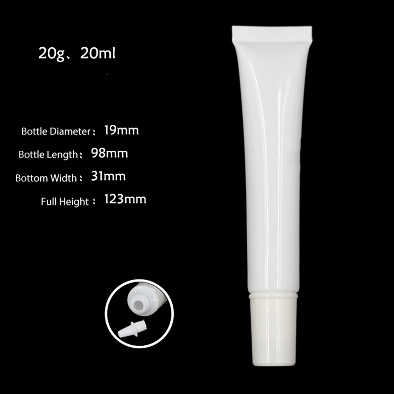 20 г 20 мл пластиковая бутылочка крема для глаз белый косметический макияж BBCC Мягкий Тюбик для крема многоразовый пробный пакет Контейнер