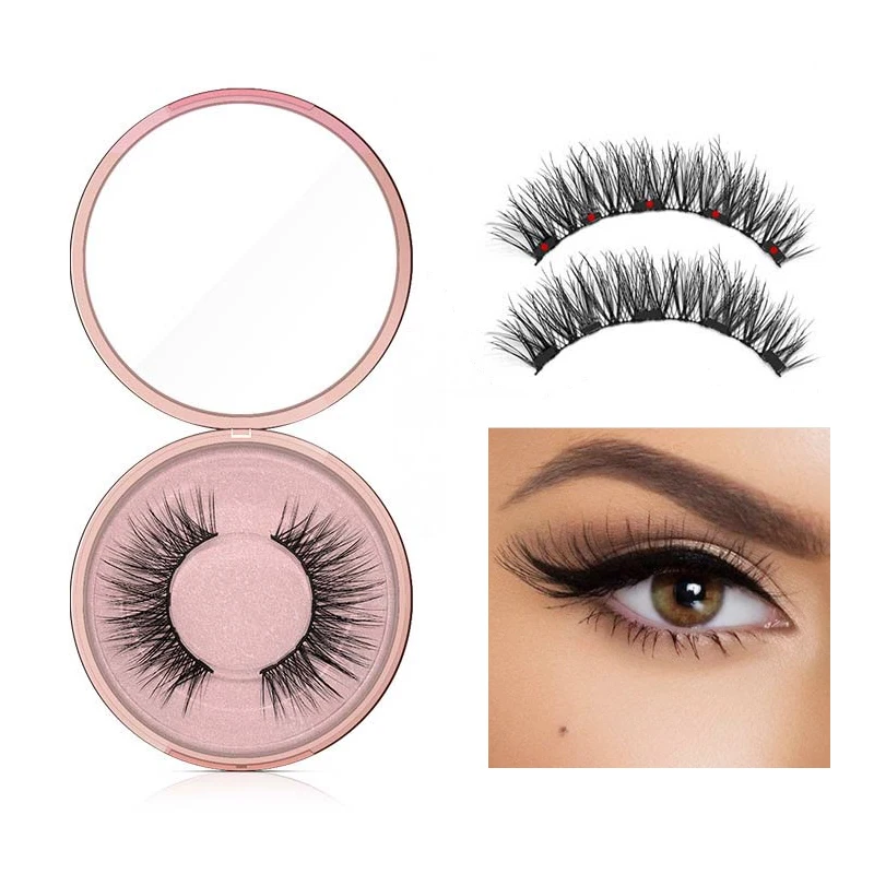 

Magnetic False Eyelashes No Glue Full Eye 5 Magnet Reusable Fake Eyelashes Natural Soft Eyelashes Extension Magnetic Eyelash Kit