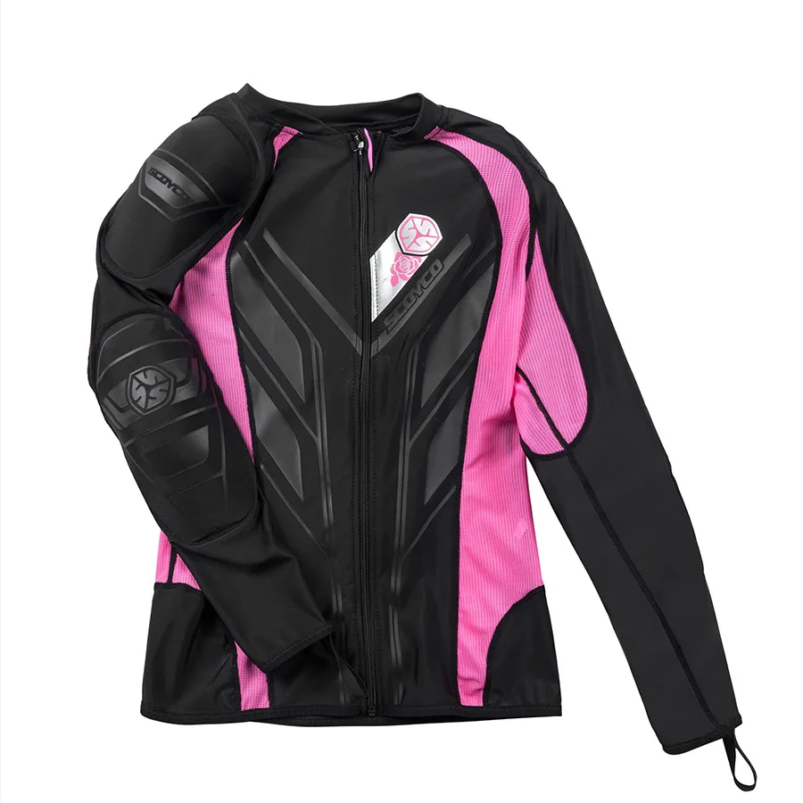 SCOYCO женский мотоциклетный костюм, одежда, ударопрочный мягкий, для вождения, броня, 5 шт., защитное снаряжение, четыре сезона, AM03W