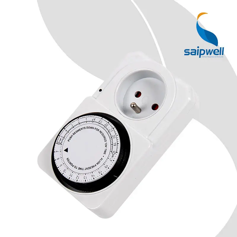 

2pcs/lot 16A 220~240V French Type Heavy Duty ApplianceTimer Switch  /24 Hour Mechanical Programmable Timer  (SPTG-14-F 3500W)