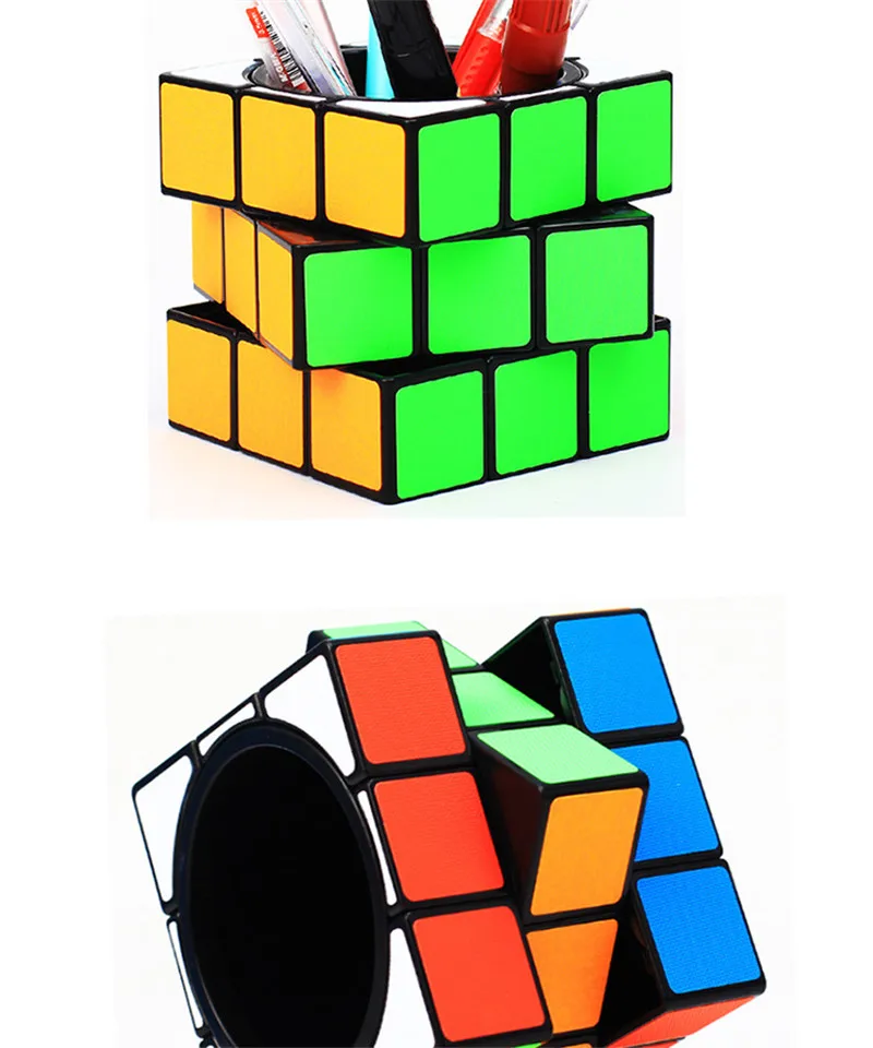 3X3 магический скоростной кубик держатель для ручки спасательная коробка головоломка настольная офисная декорация креативные подарки держатель для кисти Карандаш Ваза куб