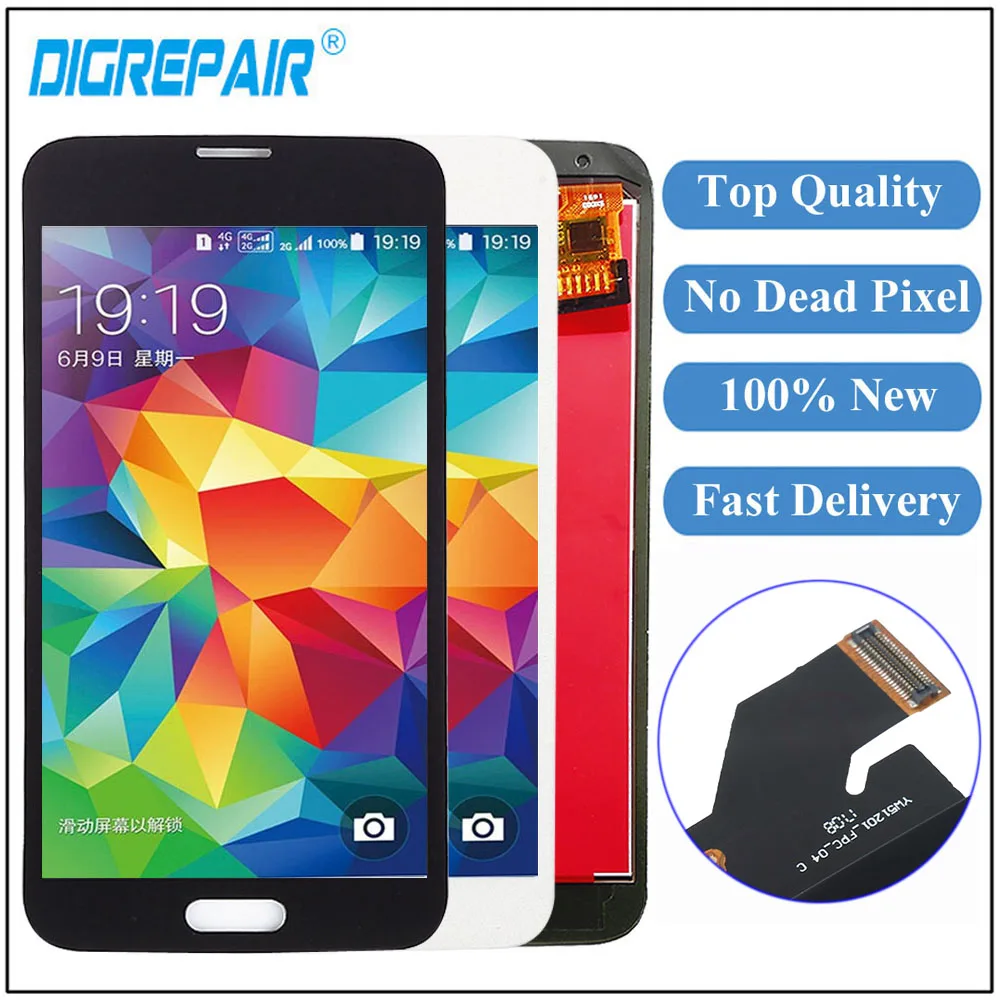 

For Samsung S5 Screen G900A G900F G900P G900T G900V lcd Touch Screen Digitizer LCD Display For Samsung S5 G900f lcd Screen