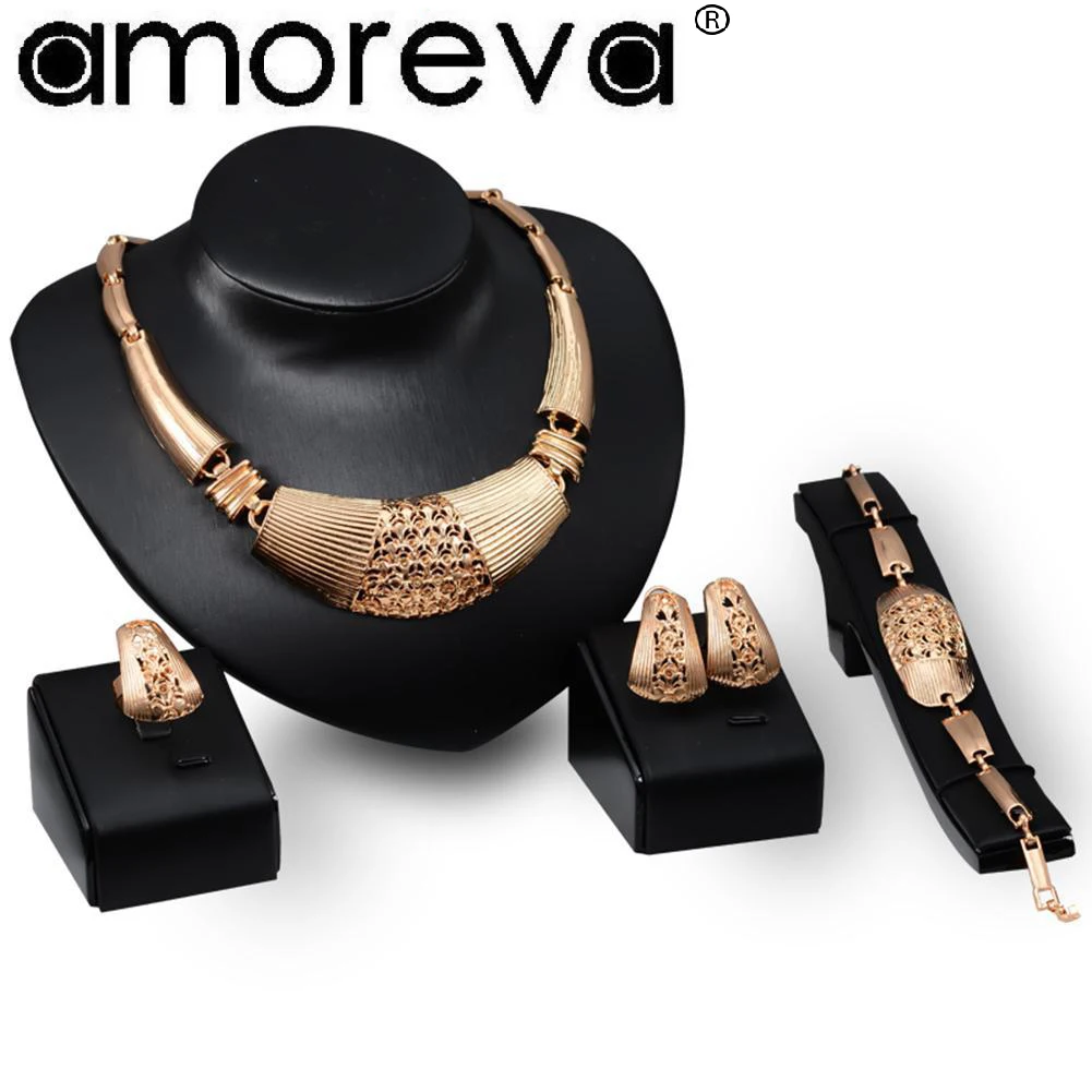 

New Design Style Jewelry Set Necklace Earrings Ring Bracelet For Women Wedding Party Jewelry Sets Valentine's Day Gift