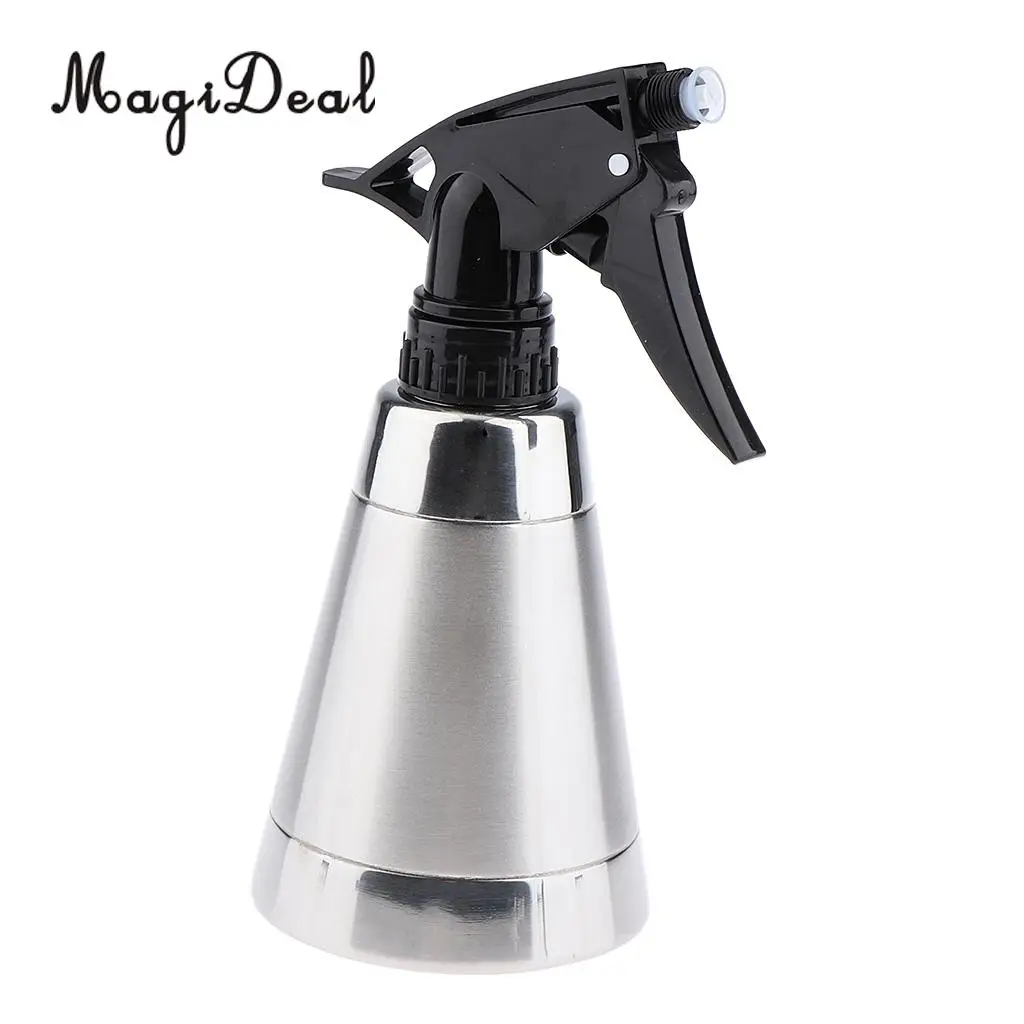 Kesoto 300ml Stainless Steel Empty Fine Mist Trigger Spray Bottle for Hair Salon Hairdressing
