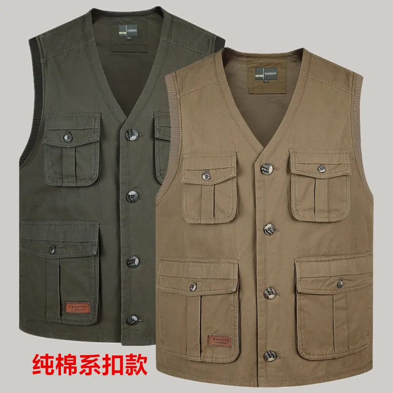 b Spring autumn Fishing Vest Male With Many Pockets Men Sleeveless Jacket Photography cotton canvas Waistcoat Outdoors Vest b Spring autumn Fishing Vest Male With Many Pockets Men Sleeveless Jacket Photography cotton canvas Waistcoat Outdoors Vest