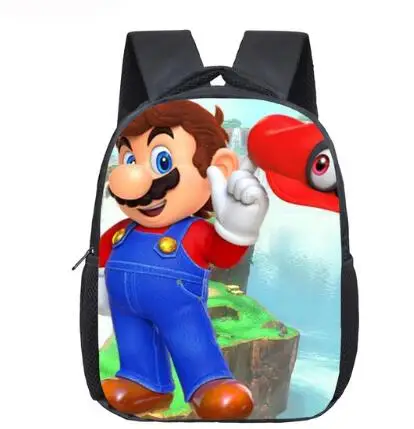 12 дюймов Super Mario Bros Sonic Boom Hedgehogs школьные сумки для детского сада детские сумки для книг Детская сумка-рюкзак в подарок - Цвет: photo color