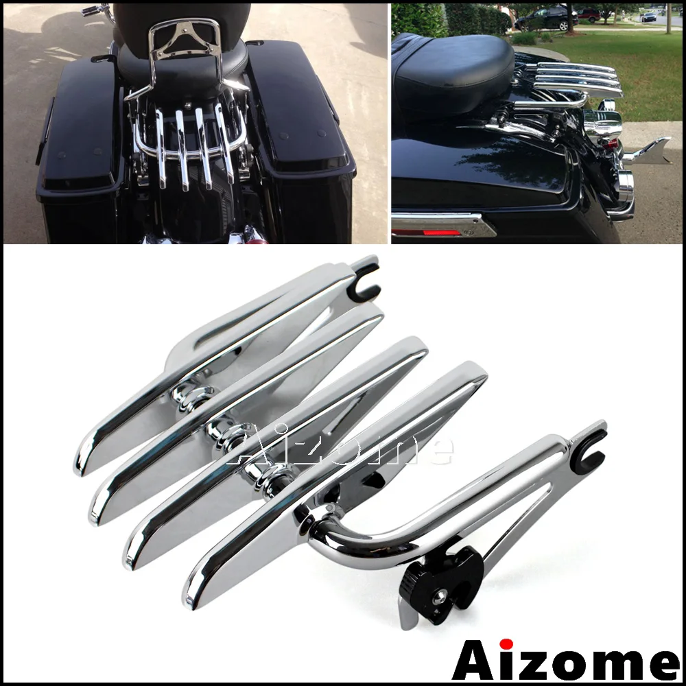 Motorcycle Chrome Luggage Rack Detachable For Harley Road Glide FLTR 2009-2015