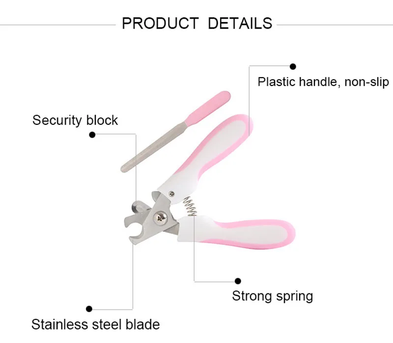 Кусачки для ногтей для собак из нержавеющей стали для кошек, питомцев, шлифовальная машина для ногтей, кусачки для ногтей, резак, портативные ножницы, триммер для ногтей для собак, уход за собакой