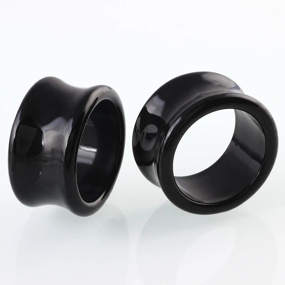 Buy 4 22mm 2PCS Little Hollow Black Acrylic Ear