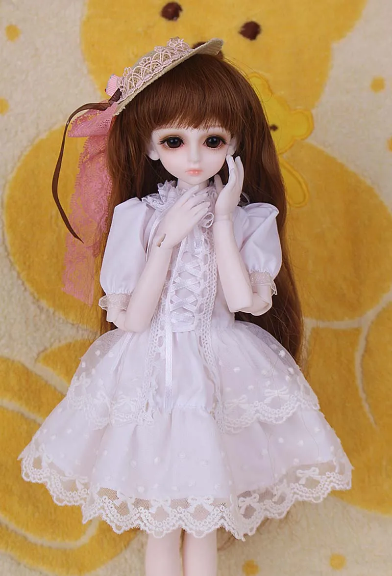Новое поступление 1/3 1/4 1/6 1/8 BJD кукла модное белое платье Одежда для кукол Bjd