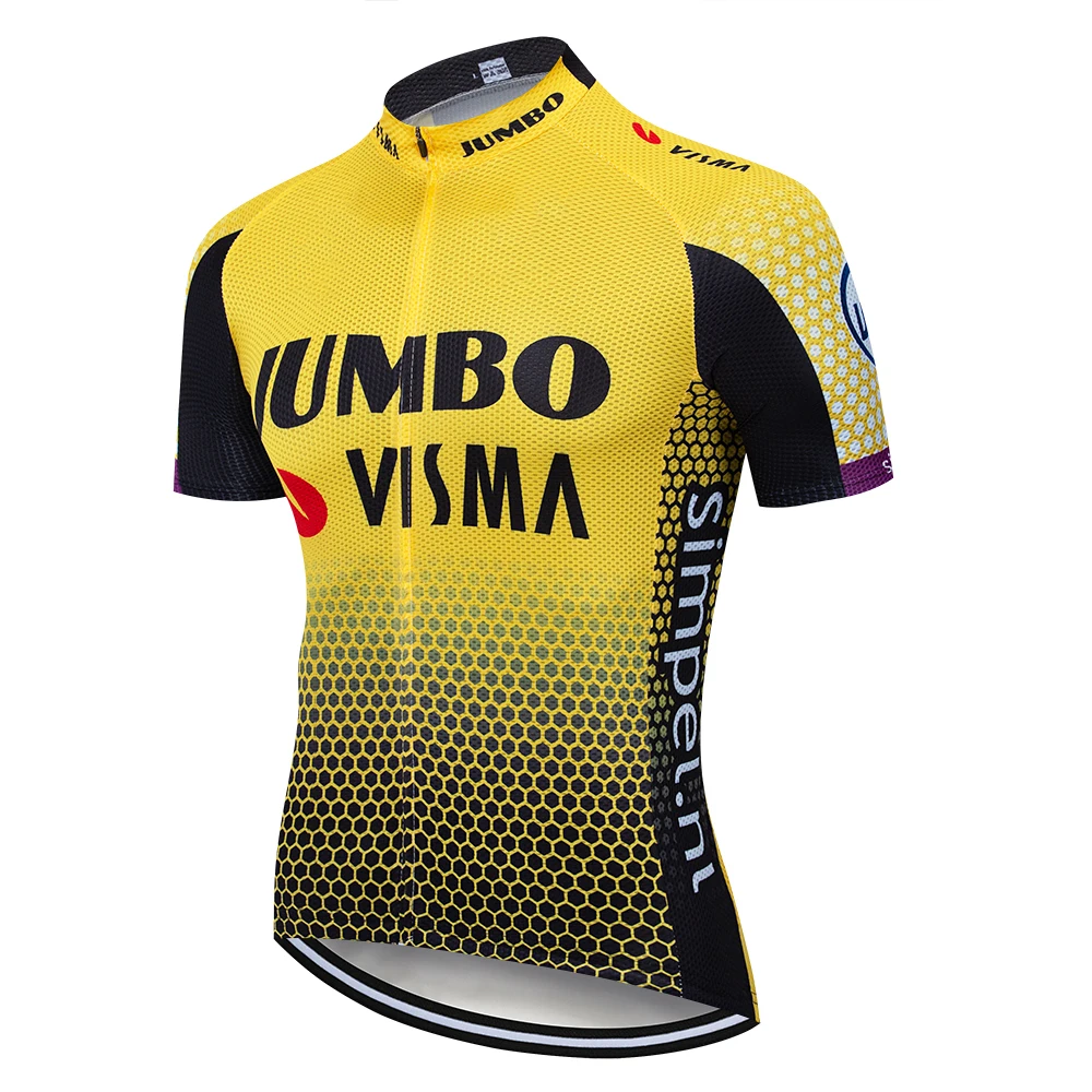 lotto Jumbo visma Велоспорт Джерси Набор велосипед для мужчин велорубашка MTB Гонки ropa Ciclismo Лето быстросохнущая велосипедная одежда гелевая Подушка 19d - Цвет: Cycling jersey
