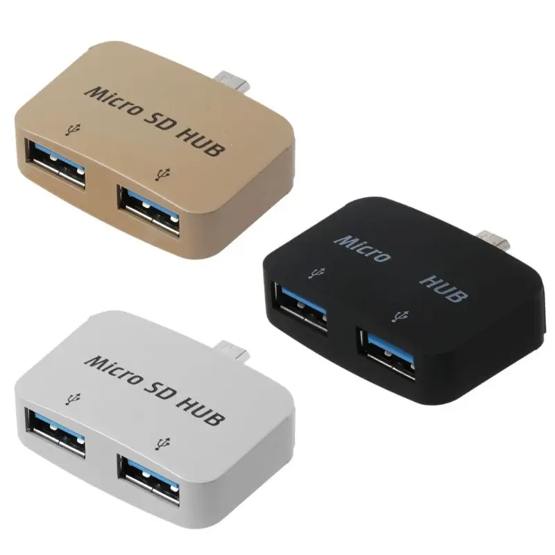 

Micro USB To 2 Ports USB 2.0 OTG Hub Adapter For Samsung Android Phone Tablet PC-mouse pad
