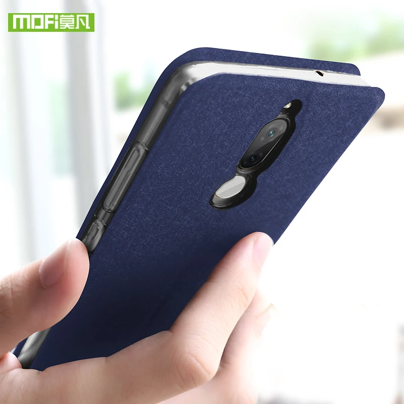 Huawei mate 10 lite caso cubierta de silicona de lujo flip capa de cuero original mofi Huawei mate10 lite caso 360 knock slim fundas