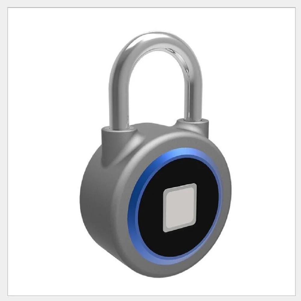 Bluetooth Lock APP Control Security Fingerprint Recognition Anti Theft Padlock 15 Groups Fingerprints for IOS/Android Waterproo