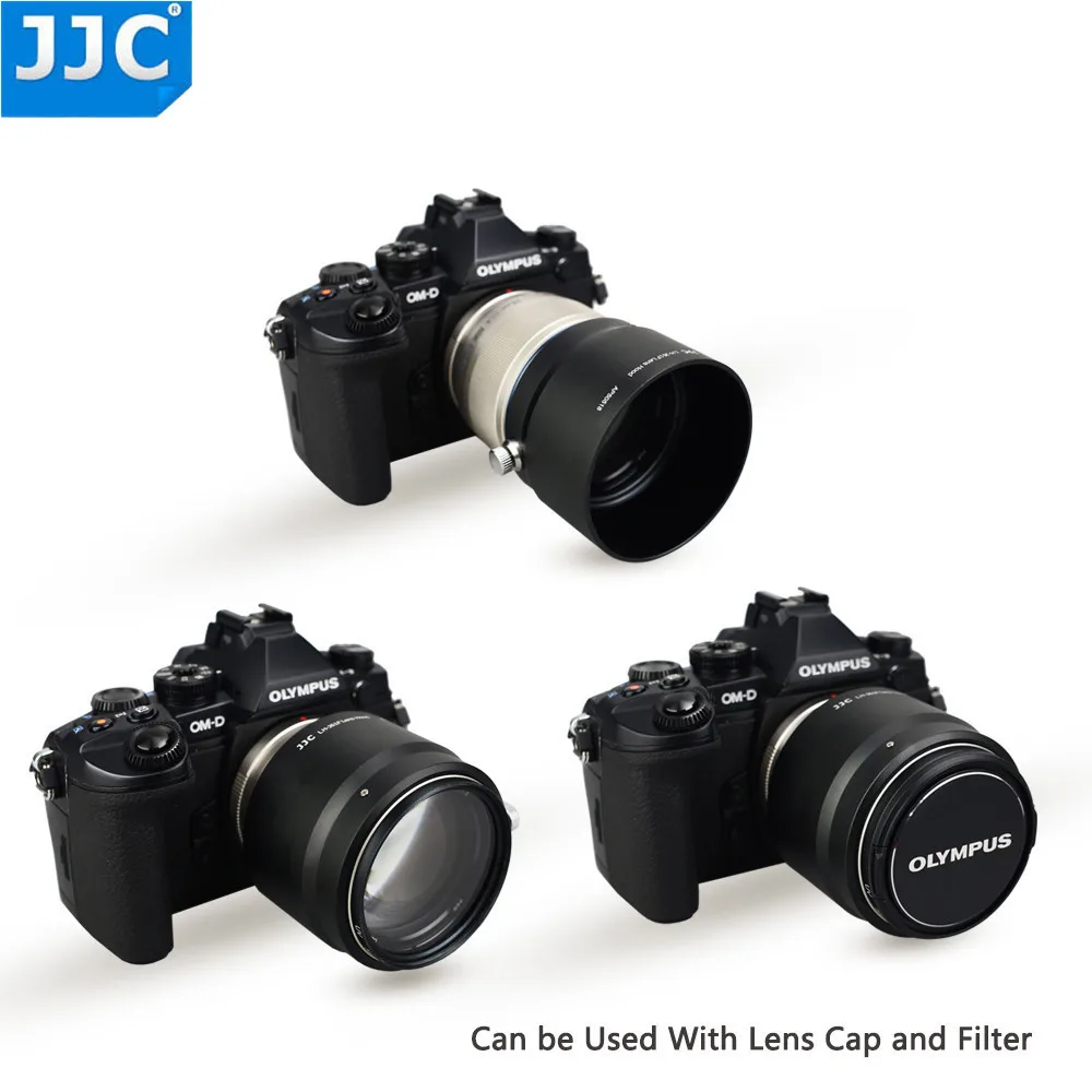 Металлическая бленда JJC для объектива Olympus M.ZUIKO DIGITAL ED 75 мм f/1 8 заменяет фотокамеру