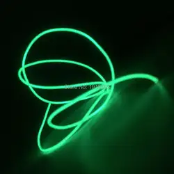 Мигает Цвет зеленый EL провода светящиеся огни Водонепроницаемый Гибкая для праздника Рождества Glow украшения