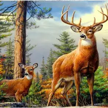 Алмаз живопись полный квадратный в лесу Лось алмазов картина окно алмаз вышивка пользовательские картина, вышитая бисером подарок