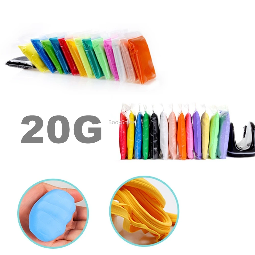 

1Pcs 20g 5D Color DIY Clay Kids Supplies Soft Slime Colorful Cotton Modeling Clay Plasticine Antistress Toys for Children