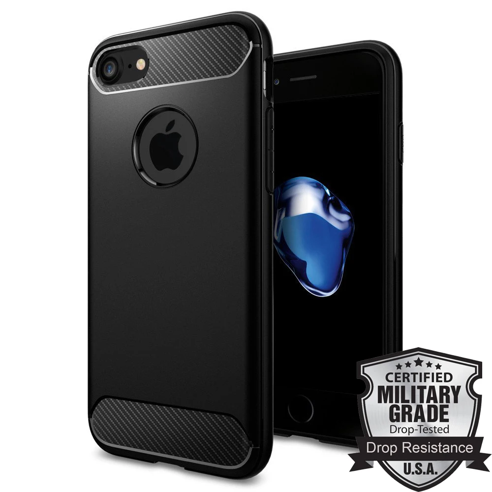 imágenes para 100% original Spigen Liquid Armor para iPhone 7 / iPhone 7 Plus Liquid Armor Negro Suave Prima Tpu Flexible y Cajas imágenes para 100% original Spigen Liquid Armor para iPhone 7 / iPhone 7 Plus Liquid Armor Negro Suave Prima Tpu Flexible y Cajas