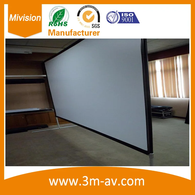  Projector Screen with Stand 4K HD Outdoor/Indoor Portable Projector Screen 4:3 Foldable Movie Proje