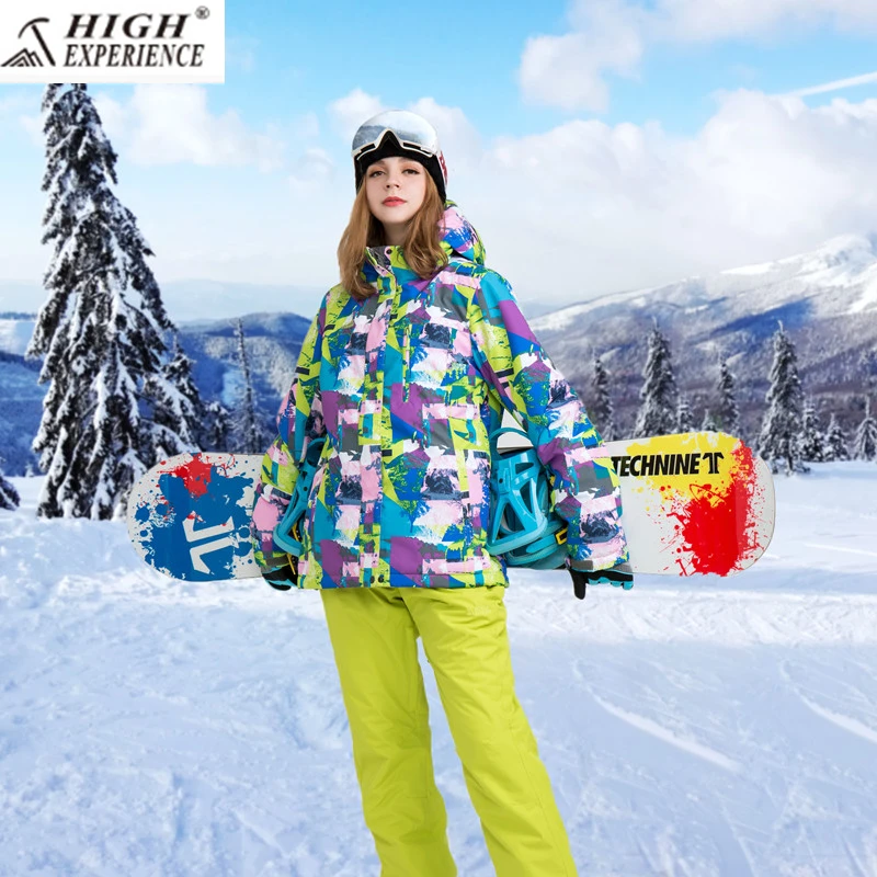 Высокая опыт лыжная куртка женская лыжные штаны горные лыжные зимние теплые спортивные женские костюмы Снежная одежда